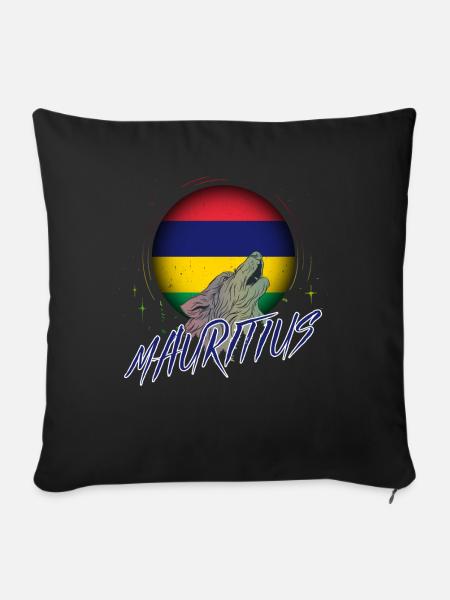 Mauritius - Sofakissenbezug 45 x 45 cm - Schwarz