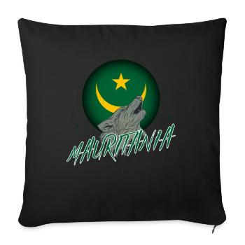 Mauritania - Sofa pillowcase 17,3'' x 17,3'' (45 x 45 cm) - black - Front