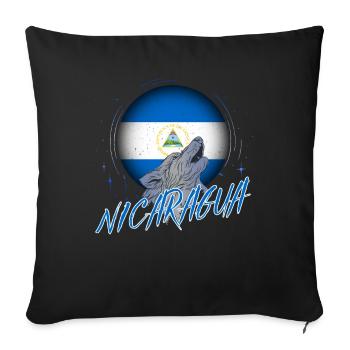 Nicaragua - Sofa pillowcase 17,3'' x 17,3'' (45 x 45 cm) - black - Front