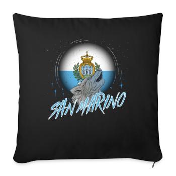 San Marino - Sofa pillowcase 17,3'' x 17,3'' (45 x 45 cm) - black - Front
