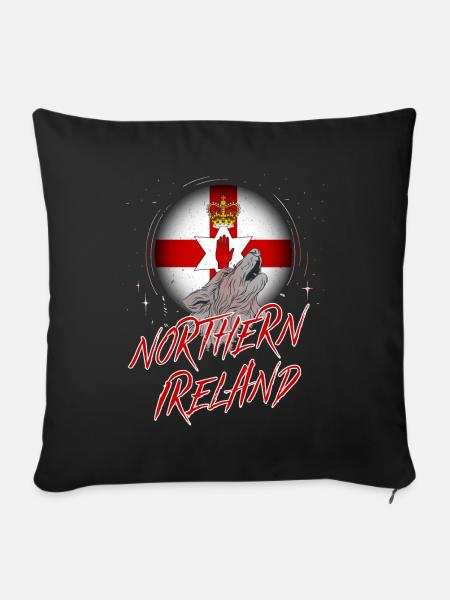 Northern Ireland - Sofa pillowcase 17,3'' x 17,3'' (45 x 45 cm) - black