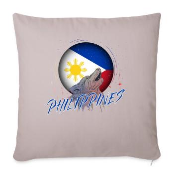 Philippines - Sofa pillowcase 17,3'' x 17,3'' (45 x 45 cm) - light taupe - Front