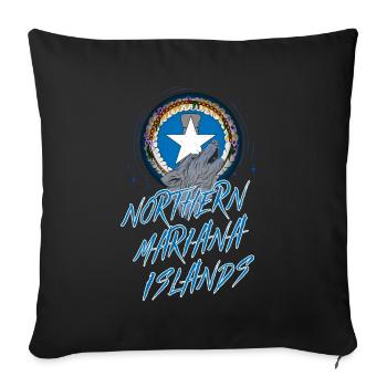 Mariannes du Nord (Îles) - Housse de coussin décorative 45 x 45 cm - noir - Devant