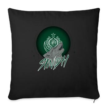 Sindh - Housse de coussin décorative 45 x 45 cm - noir - Devant
