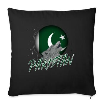 Pakistan - Sofa pillowcase 17,3'' x 17,3'' (45 x 45 cm) - black - Front
