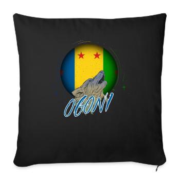 Ogoni - Housse de coussin décorative 45 x 45 cm - noir - Devant