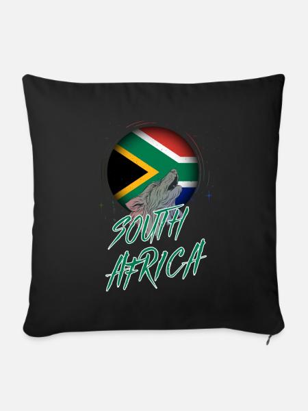 Südafrika - Sofakissenbezug 45 x 45 cm - Schwarz