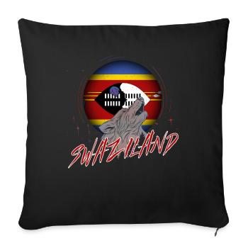 Swaziland - Housse de coussin décorative 45 x 45 cm - noir - Devant