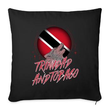 Trinidad and Tobago - Sofa pillowcase 17,3'' x 17,3'' (45 x 45 cm) - black - Front