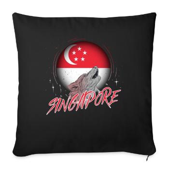 Sindh - Housse de coussin décorative 45 x 45 cm - noir - Devant