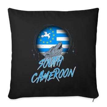 Sud Cameroun - Housse de coussin décorative 45 x 45 cm - noir - Devant