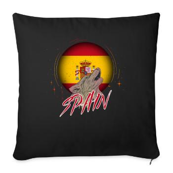Spanien - Sofakissenbezug 45 x 45 cm - Schwarz - Vorne