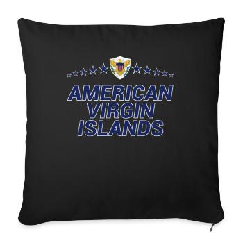 American Virgin Islands - Sofa pillowcase 17,3'' x 17,3'' (45 x 45 cm) - black - Front