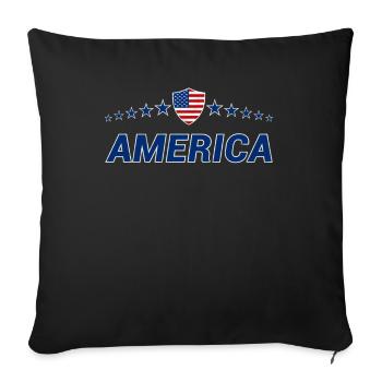 Amérique du Nord - Housse de coussin décorative 45 x 45 cm - noir - Devant