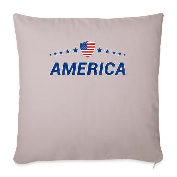 America - Sofa pillowcase 17,3'' x 17,3'' (45 x 45 cm) - light taupe - Front
