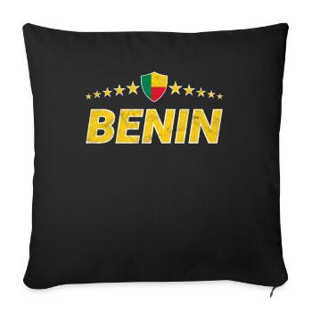 Benin - Sofa pillowcase 17,3'' x 17,3'' (45 x 45 cm) - black - Front