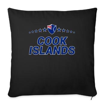 Cook Islands - Sofa pillowcase 17,3'' x 17,3'' (45 x 45 cm) - black - Front