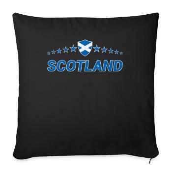 Ecosse - Housse de coussin décorative 45 x 45 cm - noir - Devant