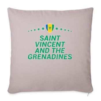 Saint Vincent and the Grenadines - Sofa pillowcase 17,3'' x 17,3'' (45 x 45 cm) - light taupe - Front