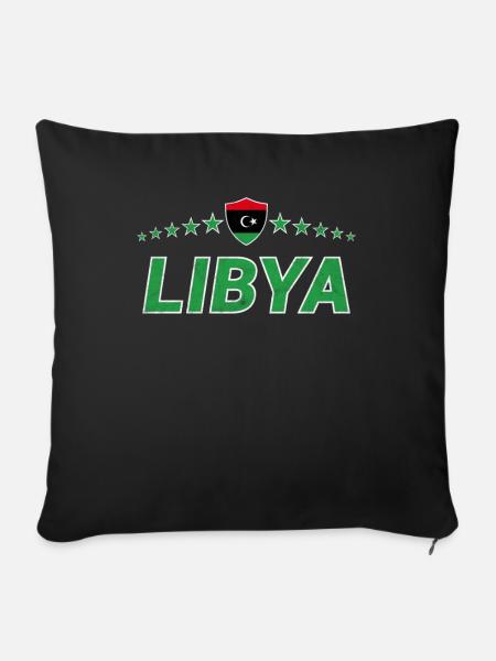 Libyen - Sofakissenbezug 45 x 45 cm - Schwarz