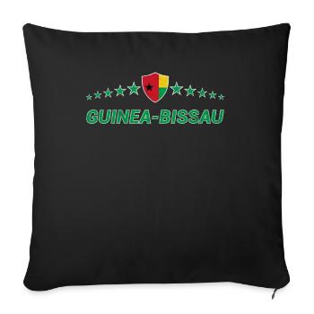 Guinea Bissau - Sofa pillowcase 17,3'' x 17,3'' (45 x 45 cm) - black - Front