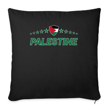 Palestine - Sofa pillowcase 17,3'' x 17,3'' (45 x 45 cm) - black - Front