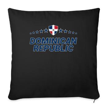 Dominican Republic - Sofa pillowcase 17,3'' x 17,3'' (45 x 45 cm) - black - Front