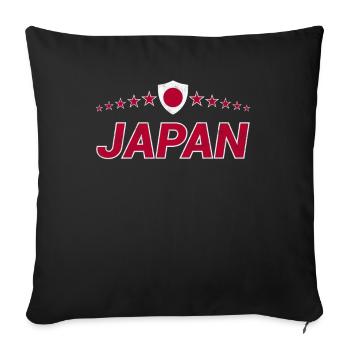 Japon - Housse de coussin décorative 45 x 45 cm - noir - Devant