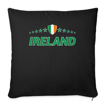 Ireland - Sofa pillowcase 17,3'' x 17,3'' (45 x 45 cm) - black - Front