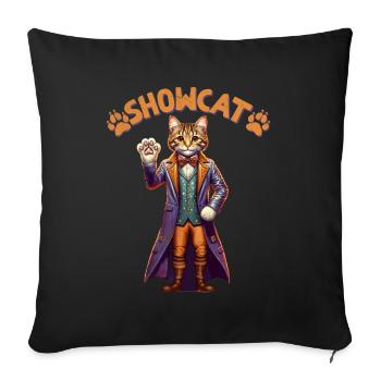 Showcat Kitten Feline - Sofakissenbezug 45 x 45 cm - Schwarz - Vorne