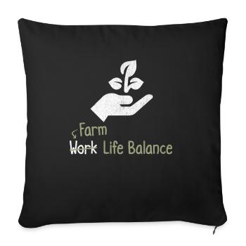 Farm Work Life Balance - Farmer Agriculture - Sofa pillowcase 17,3'' x 17,3'' (45 x 45 cm) - black - Front