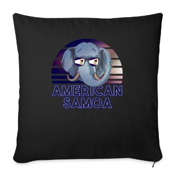 American Samoa - Sofa pillowcase 17,3'' x 17,3'' (45 x 45 cm) - black - Front