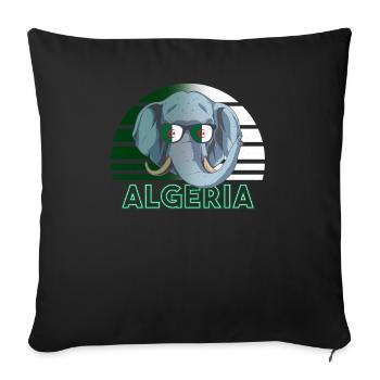 Algeria - Sofa pillowcase 17,3'' x 17,3'' (45 x 45 cm) - black - Front
