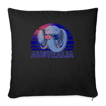 Australie - Housse de coussin décorative 45 x 45 cm - noir - Devant