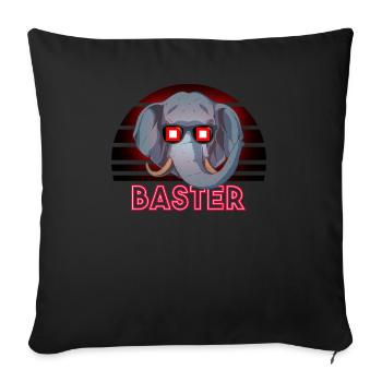 Baster - Housse de coussin décorative 45 x 45 cm - noir - Devant