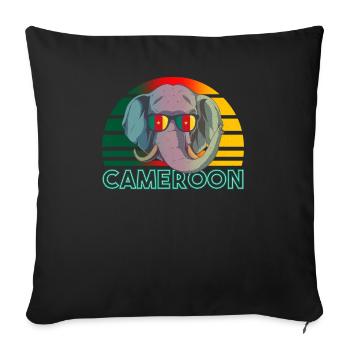 Cameroon - Sofa pillowcase 17,3'' x 17,3'' (45 x 45 cm) - black - Front