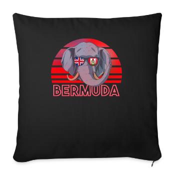 Bermuda - Sofa pillowcase 17,3'' x 17,3'' (45 x 45 cm) - black - Front
