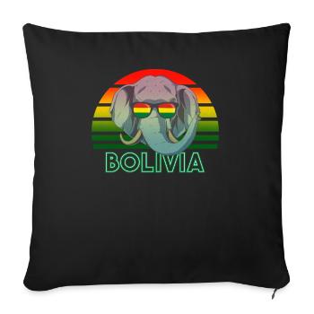 Bolivie - Housse de coussin décorative 45 x 45 cm - noir - Devant