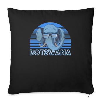 Botswana - Sofa pillowcase 17,3'' x 17,3'' (45 x 45 cm) - black - Front