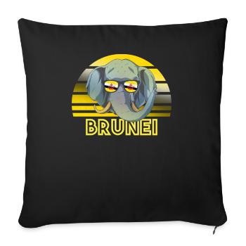 Brunei - Sofa pillowcase 17,3'' x 17,3'' (45 x 45 cm) - black - Front