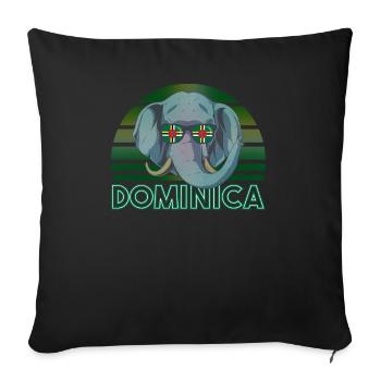 Dominica - Sofa pillowcase 17,3'' x 17,3'' (45 x 45 cm) - black - Front