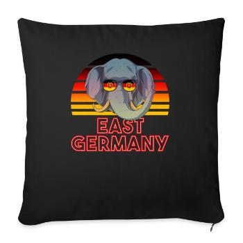 Allemagne de l'Est - Housse de coussin décorative 45 x 45 cm - noir - Devant
