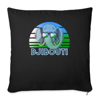 Djibouti - Sofa pillowcase 17,3'' x 17,3'' (45 x 45 cm) - black - Front