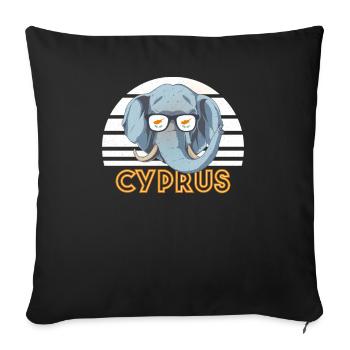 Chypre - Housse de coussin décorative 45 x 45 cm - noir - Devant