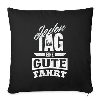 Have a good trip every day - For - Sofa pillowcase 17,3'' x 17,3'' (45 x 45 cm) - black - Front