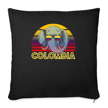 Colombia - Sofa pillowcase 17,3'' x 17,3'' (45 x 45 cm) - black - Front