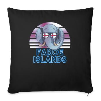 Îles Féroé - Housse de coussin décorative 45 x 45 cm - noir - Devant
