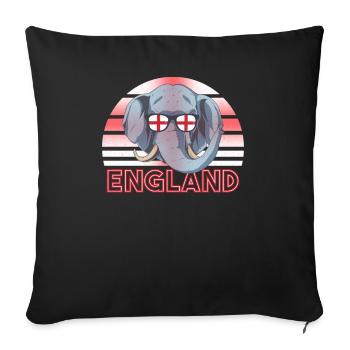 England - Sofa pillowcase 17,3'' x 17,3'' (45 x 45 cm) - black - Front
