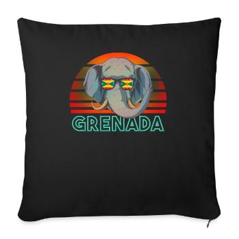 Grenade - Housse de coussin décorative 45 x 45 cm - noir - Devant