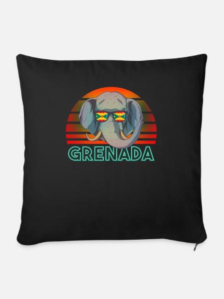 Grenada - Sofakissenbezug 45 x 45 cm - Schwarz